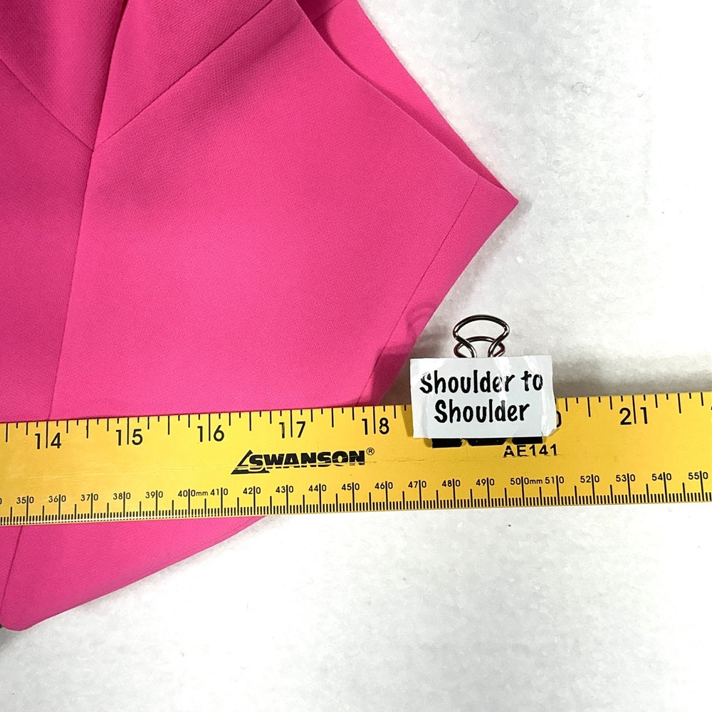 Ted Baker Size 1 US 4 Dress Hot Pink Beaded Neckline Fit Flare Foppar MSRP $325 - Picture 6 of 9